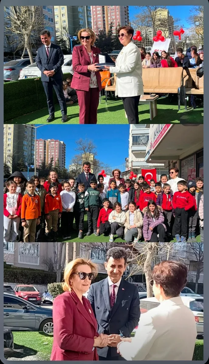 Melek Kener ödül töreni plakette teşekkür etkinliği ve öğrenciler